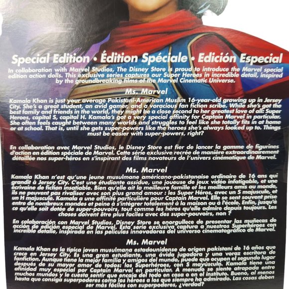 Disney Ms Marvel Special Edition Action Doll 10" Kamala Khan Marvel Studio NIB - Picture 6 of 8